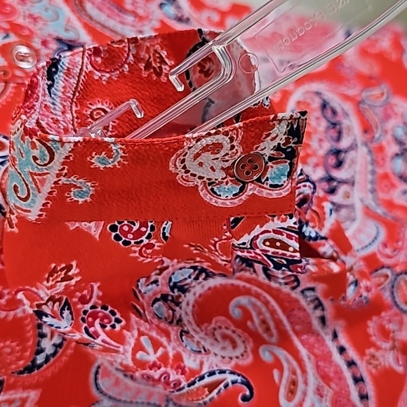 Valerie Steven's Women's Blouse Multicolored Paisley Long Sleeves Size Sm - Picture 4 of 8